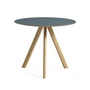 HAY - Copenhague CPH20 2. 0 Tafel Ø 90 cm, gelakt eiken / linoleum smokey blue