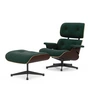 Vitra - Lounge Chair & Ottoman, zwart, notenhout dunkel, Calma, 11 pine (nieuwe maten)