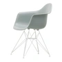 Vitra - Eames Plastic Armchair DAR RE, wit / lichtgrijs (viltglijders wit)