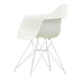 Vitra - Eames Plastic Armchair DAR RE, wit / katoen wit (viltglijders wit)