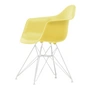 Vitra - Eames Plastic Armchair DAR RE, wit / citroen (witte viltglijders)