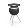 höfats - MOON 45 Plancha grillset hoog, roestvrij staal / zwart