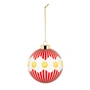 Alessi - Delight kerstbal 1, wit / rood / goud
