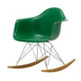 Vitra - Eames Plastic Fauteuil RAR RE, geelachtig esdoorn / chroom / smaragd