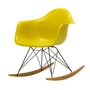 Vitra - Eames Plastic Fauteuil RAR RE, geelachtig esdoorn / basic donker / mosterd