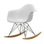 Vitra - Eames Plastic Fauteuil RAR RE, donker esdoorn / basic donker / katoen wit