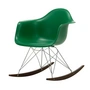 Vitra - Eames Plastic Fauteuil RAR RE, donker esdoorn / chroom / smaragd