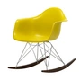Vitra - Eames Plastic Fauteuil RAR RE, donker ahorn / chroom / mosterd