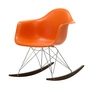 Vitra - Eames Plastic Fauteuil RAR RE, donker esdoorn / chroom / roest oranje