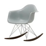 Vitra - Eames Plastic Fauteuil RAR RE, donker esdoorn / chroom / lichtgrijs