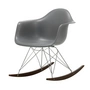 Vitra - Eames Plastic Fauteuil RAR RE, donker esdoorn / chroom / granietgrijs