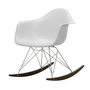 Vitra - Eames Plastic Fauteuil RAR RE, donker esdoorn / chroom / katoen wit