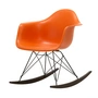 Vitra - Eames Plastic Fauteuil RAR RE, donker esdoorn / basic donker / roest oranje