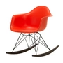 Vitra - Eames Plastic Fauteuil RAR RE, donker esdoorn / basic dark / klaproosrood