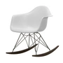 Vitra - Eames Plastic Fauteuil RAR RE, donker esdoorn / basic donker / katoen wit