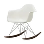 Vitra - Eames Plastic Fauteuil RAR, donker ahorn / chroom / wit