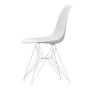 Vitra - Eames Plastic Side Chair DSR RE, wit / katoen wit (viltglijders wit)