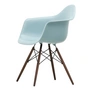 Vitra - Eames Plastic Armchair DAW RE, donker ahorn / ijsgrijs (basisglijders van donker vilt)