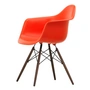 Vitra - Eames Plastic Armchair DAW RE, donker esdoorn / poppy red (viltglijders basic dark)