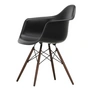 Vitra - Eames Plastic Armchair DAW RE, donker esdoorn / diepzwart (basisglijders van donker vilt)