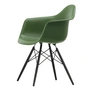 Vitra - Eames Plastic Armchair DAW RE, black maple / forest (basisglijders van donker vilt)
