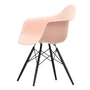 Vitra - Eames Plastic Armchair DAW RE, zwart esdoorn / zachtroze (basisglijders van donker vilt)