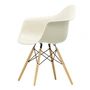 Vitra - Eames Plastic Armchair DAW RE, ash honey kleur / kiezel (viltglijders basic dark)