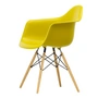 Vitra - Eames Plastic Armchair DAW RE, ash honingkleur / mosterd (viltglijders basic donker)