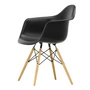 Vitra - Eames Plastic Armchair DAW RE, ash honey kleur / diepzwart (viltglijders basic dark)