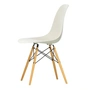 Vitra - Eames Plastic Side Chair DSW RE, geelachtige esdoorn / kiezel (glijders van zwart vilt)