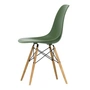 Vitra - Eames Plastic Side Chair DSW RE, honingkleurig essenhout / forest (basisglijders van donker vilt)