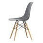 Vitra - Eames Plastic Side Chair DSW RE, honingkleurig essen/granietgrijs (basisglijders van donker vilt)