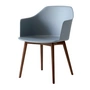 & Tradition - Rely Fauteuil HW76, walnoot gelakt / lichtblauw
