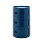 Kartell - New Big Componibili 3 Container, H 69,5 cm, blauw