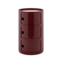 Kartell - New Big Componibili 3 container, h 69,5 cm, bordeaux rood