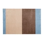 tica copenhagen - Stripes Horizontal Loper, 60 x 90 cm, ivoor / zand / blauw