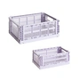 HAY - Colour Crate Mand M + S, lavender, recycled (set van 2)