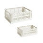 HAY - Colour Crate Mand M + S, off white, recycled (set van 2)