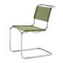 Thonet - S 33 V stoel, chroom / reseda groen (stof Gabriel Nobel)