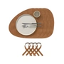 Lind DNA - Geschenkset Curve L , Nupo naturel (4 placemats + 4 servetringen)