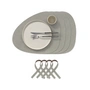 Lind DNA - Geschenkset Curve L , Nupo lichtgrijs (4 placemats + 4 servetringen)