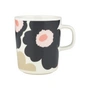 Marimekko - Oiva Unikko Mok met handvat 250 ml, gebroken wit / houtskool / zand / roze