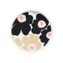 Marimekko - Oiva Unikko Bord Ø 20 cm, wit / houtskool / zand / roze