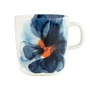 Marimekko - Oiva Valssi mok met handvat 400 ml, wit / blauw / oranje
