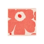 Marimekko - Unikko Mini - Handdoek, 30 x 30 cm, gebroken wit/oranje rood