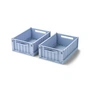 LIEWOOD - Weston Opbergdoos, 25 x 18 x 9,5 cm, stoffig lavendel (set van 2)