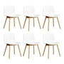 HAY - About A Chair AAC 12 , eiken gelakt / wit 2. 0 (kunststof glijders) (set van 6)