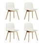HAY - About A Chair AAC 12 , eiken gelakt / crème gemêleerd 2. 0 (kunststof glijders) (set van 4)