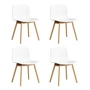 HAY - About A Chair AAC 12 , eiken gelakt / wit 2. 0 (kunststof glijders) (set van 4)