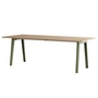 TipToe - NEW MODERN Eettafel 95 x 220 cm, eiken / kaki groen